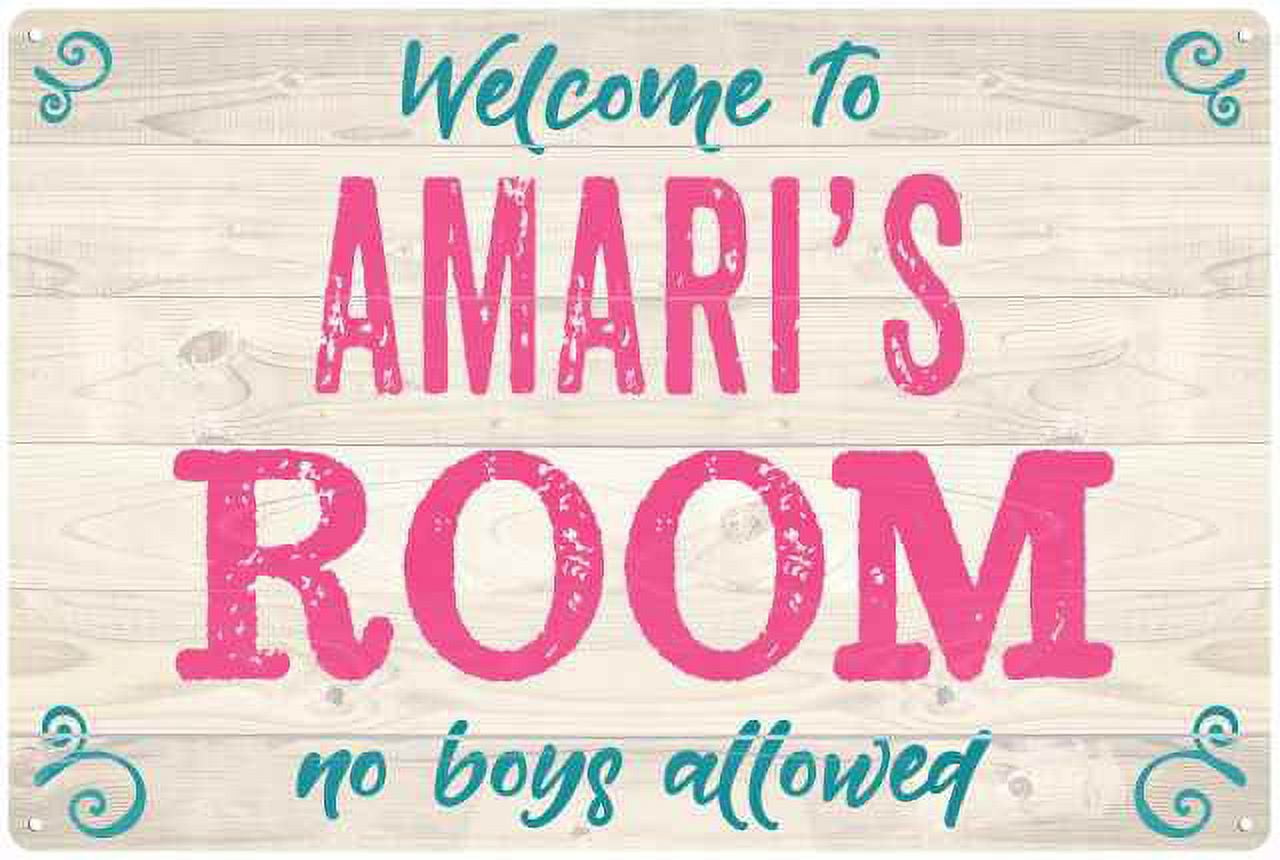 AMARI'S Room Kids Bedroom Sign 8x12 Metal Sign 208120089423 - Walmart.com