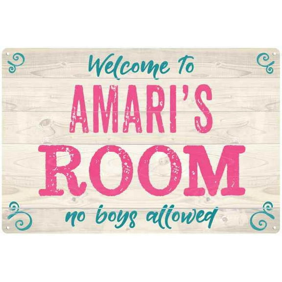 AMARI'S Room Kids Bedroom Sign Gift 8x12 Metal Sign 108120089423