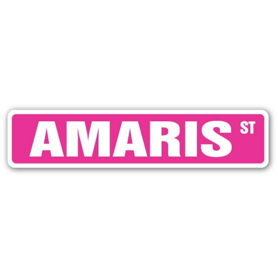 AMARIS Street Sign Childrens Name Room Sign | Indoor/Outdoor | 18" Wide