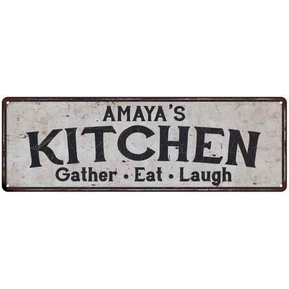 AMAYA's Kitchen Gift Rustic Chic Decor Gift 6x18 Sign 206180051152