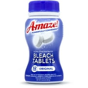 Amaze!® Ultra-Concentrated Bleach Tablets – Powerful Stain-Fighting & Whitening Laundry & Home Cleaning, 32 count, Original Scent