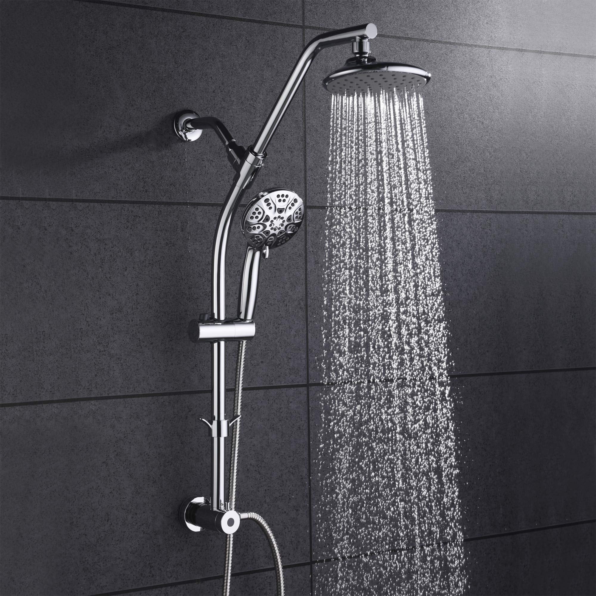 AMAZING FORCE Rain Shower Head with Handheld Spray Combo - 6-Setting ...
