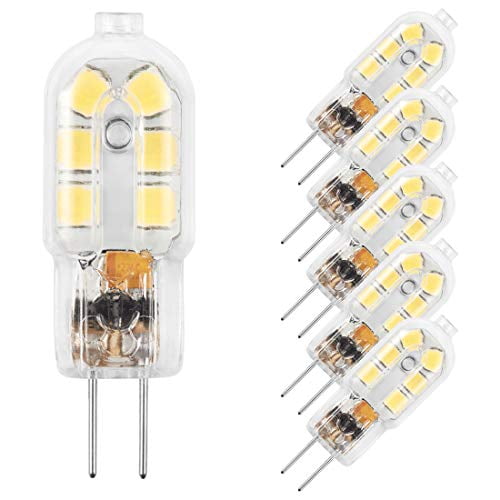 AMAZING POWER G4 LED Bulb, 12V JC G4 Bi Pin Bulb, G4 20W Halogen Bulb  Replacement, Warm White 3000K, 5-Pack 