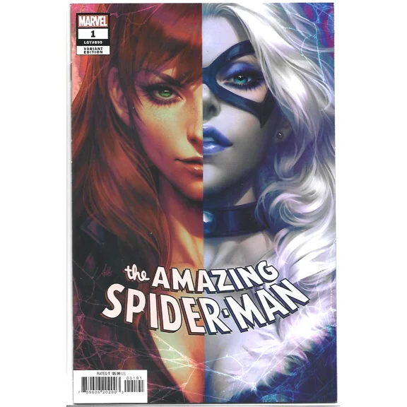 AMAZING SPIDER-MAN #1 ARTGERM TRADE DRESS VARIANT MARVEL COMICS 2022 BAG BOARD
