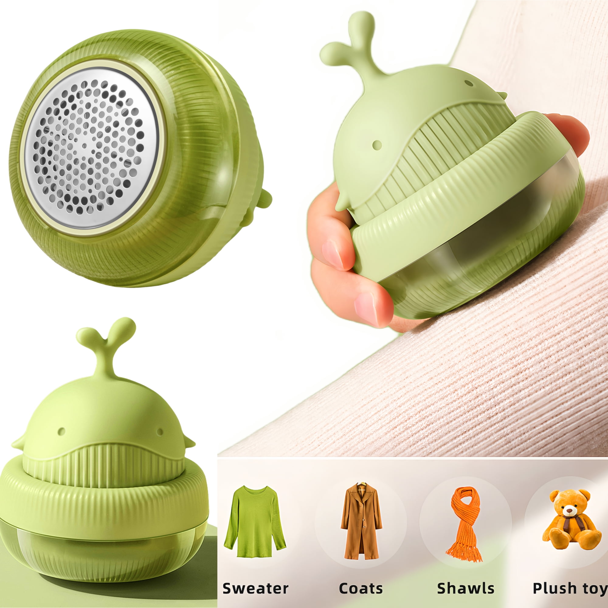 DYINHODI Fabric Shaver,Defuzzer Rechargeable Lint Remover,Clothes Coats Scarves Blankets,Fast Charging,Compact & Stylish Design,6-Leaf Blades