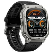 AMAZTIM M3 Smart Watch for Men, 1.96" Waterproof Fitness Tracker Smartwatch for Android iPhone, Silver