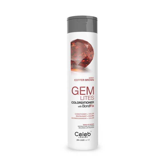 Celeb Luxury Amber Copper Brown Gem Lites Professional Hair Coloring Tool Kit