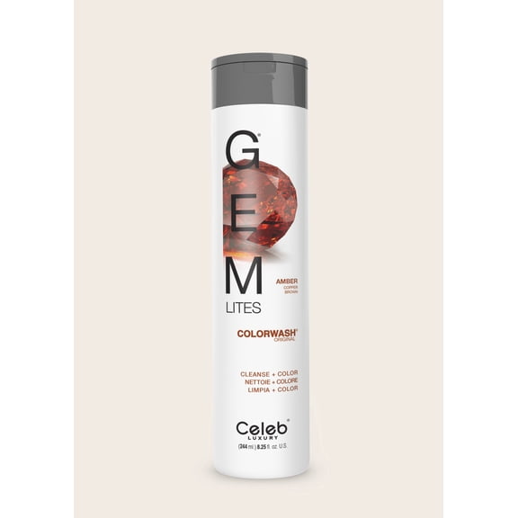 Gemlites Amber Copper Brown  Colorwash Semi-Permanent Shampoo