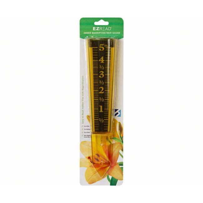Amber Magnifying Easy-Read 5-Inch Rain Gauge