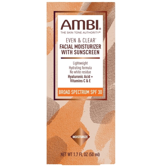 Ambi Even & Clear Daily Facial Moisturizer with SPF 30, 1.7 fl oz