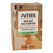AMBI Goat Milk Face Body Bar, 5.3 Oz, Pack of 2