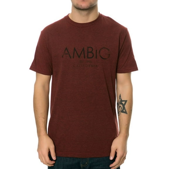 AMBIG Mens The Ace Graphic T-Shirt, Red, Small