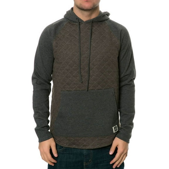 AMBIG Mens The Cy 2 Tone Quilted Hoodie Sweatshirt, Green, Small