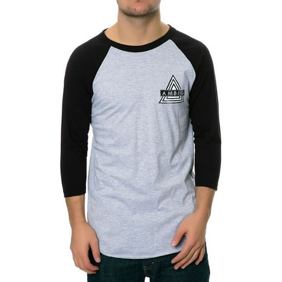 AMBIG Mens The No Choice Baseball Graphic T-Shirt, Grey, X-Large