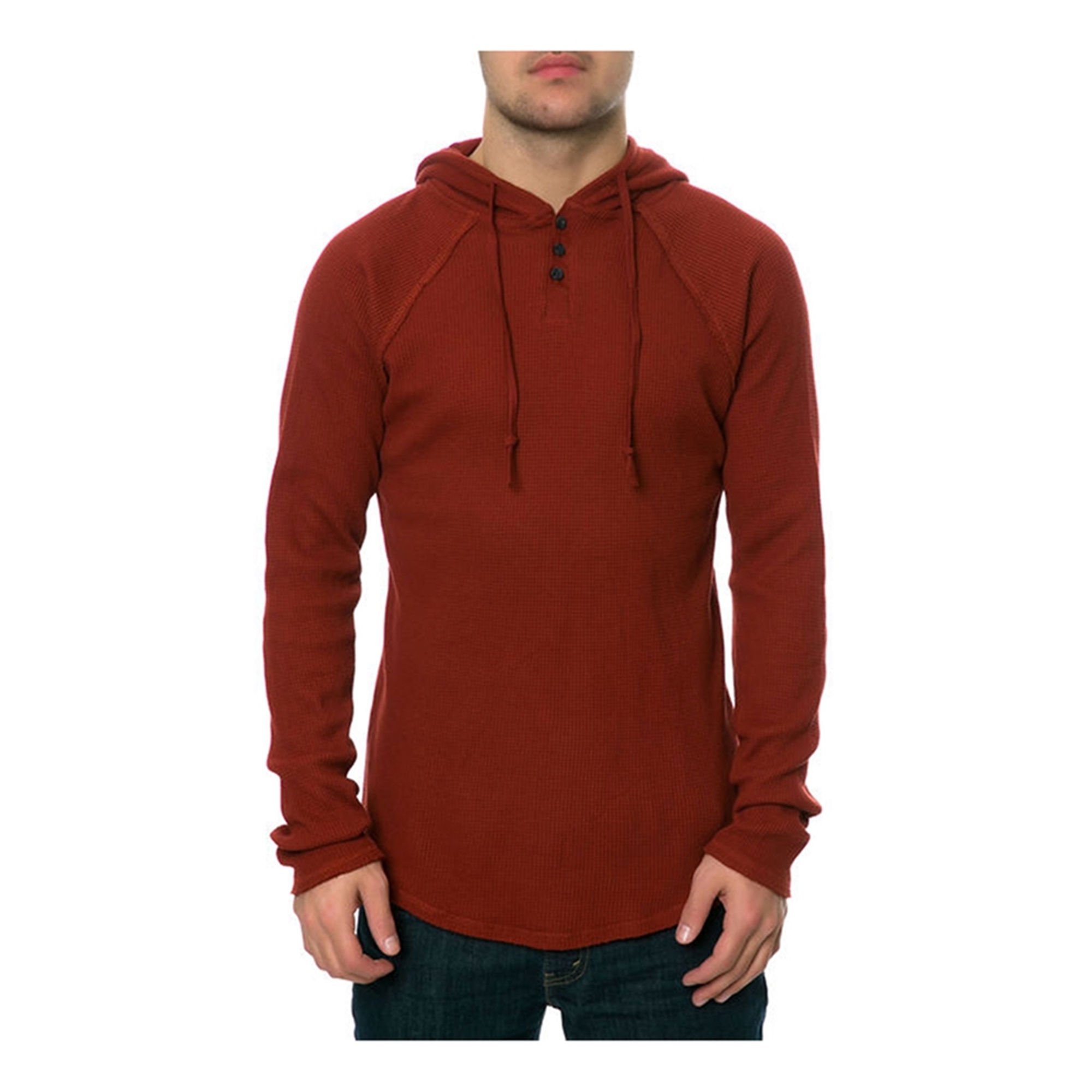 AMBIG Mens The Watson Hooded Thermal Sweater, Red, Small - Walmart.com