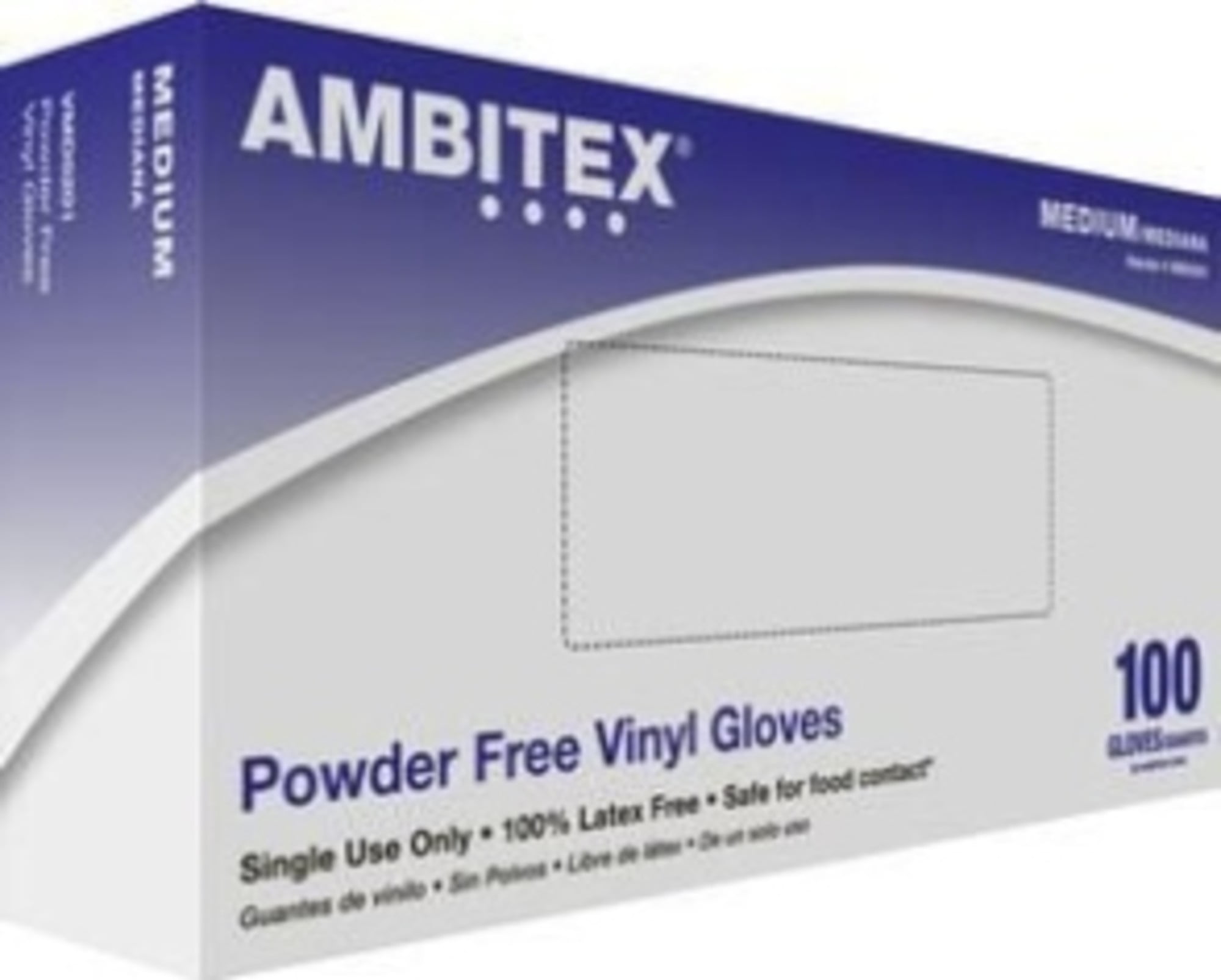 V5101 Series Latex-Free Powdered Vinyl Gloves, 3 mil, Small, Clear, 100/Box V5101 Series Latex-Free Powdered Vinyl Gloves, 3 mil, Small, Clear, 100/Box