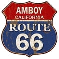 thumbnail image 1 of AMBOY, CALIFORNIA Route 66 Shield Metal Sign Man Cave Garage 211110013036, 1 of 1