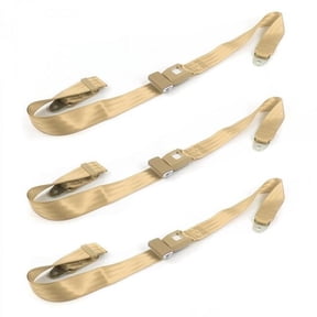 AMC Eagle 1979-1987 Standard 2 Point Tan Lap Bench Seat Belt Kit - 3 Belts
