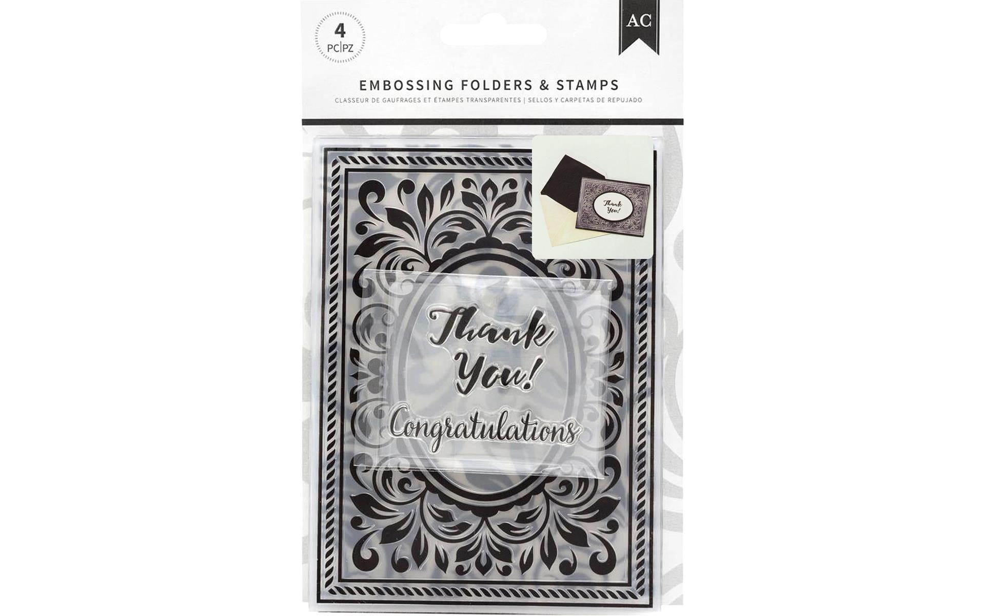AMC Embossing Folders & Stamp Set Congratulations