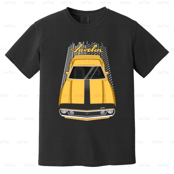 AMC Javelin AMX - Mellow Yellow Classic Muscle Auto Comfort Color T-Shirt Unisex, up to 4XL