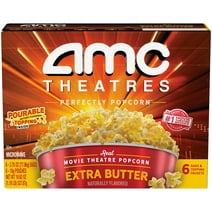 AMC Theatres Microwave Popcorn 6ct, Extra Butter