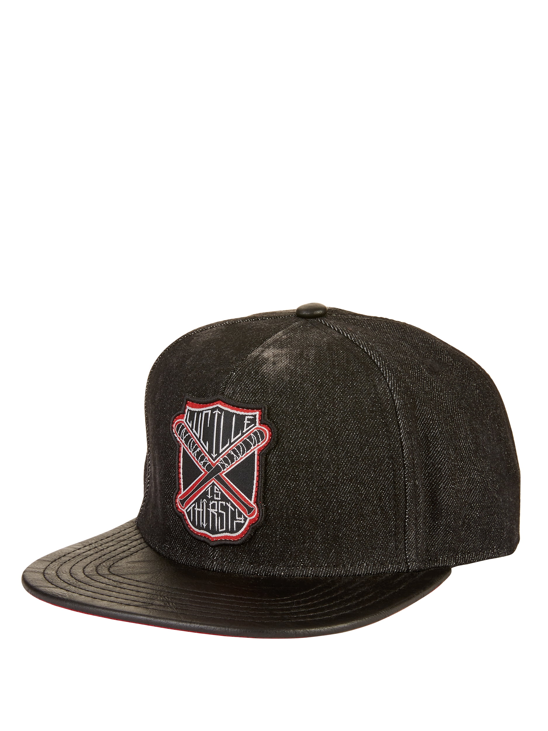 AMC's The Walking Dead Denim Snapback Cap with Lucille Patch and Faux ...