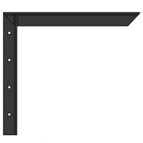 AMC24 B Concealed Shelf Sprt Bracket 24 in. - Black