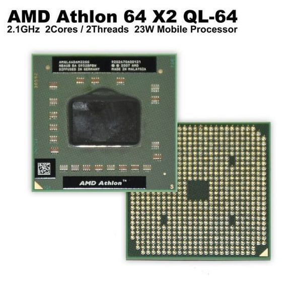 Pre-Owned AMD Athlon 64 X2 QL-64 Dual-Core 2.1 GHz Mobile Processor AMQL64DAM22GG
