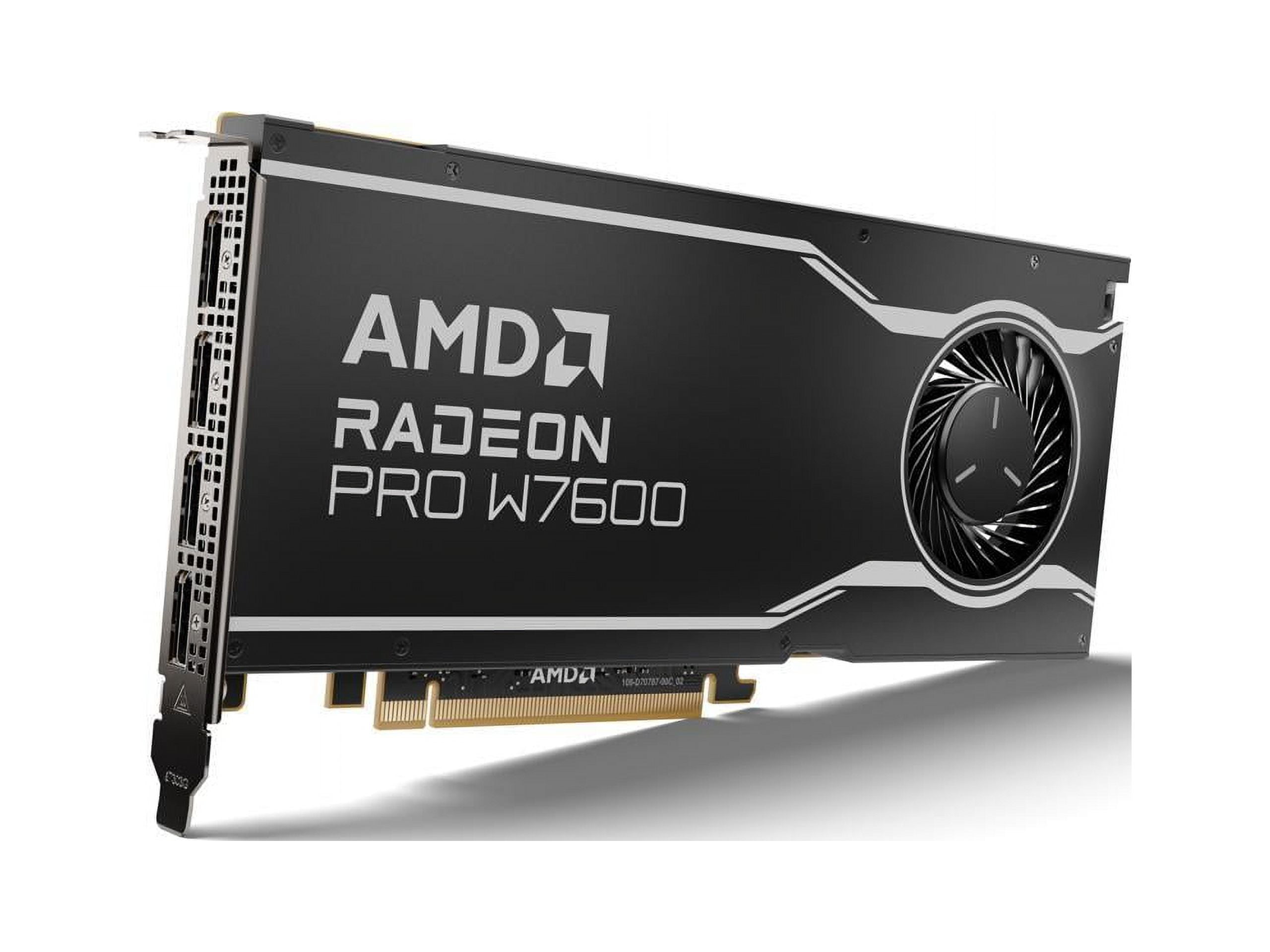 AMD Radeon Pro W7600 Graphic Card - 8 GB GDDR6 - Full-height - 7680 x 4320 - 128 bit Bus Width - PCI Express 4.0 x8 - DisplayPort - 4 x DisplayPort