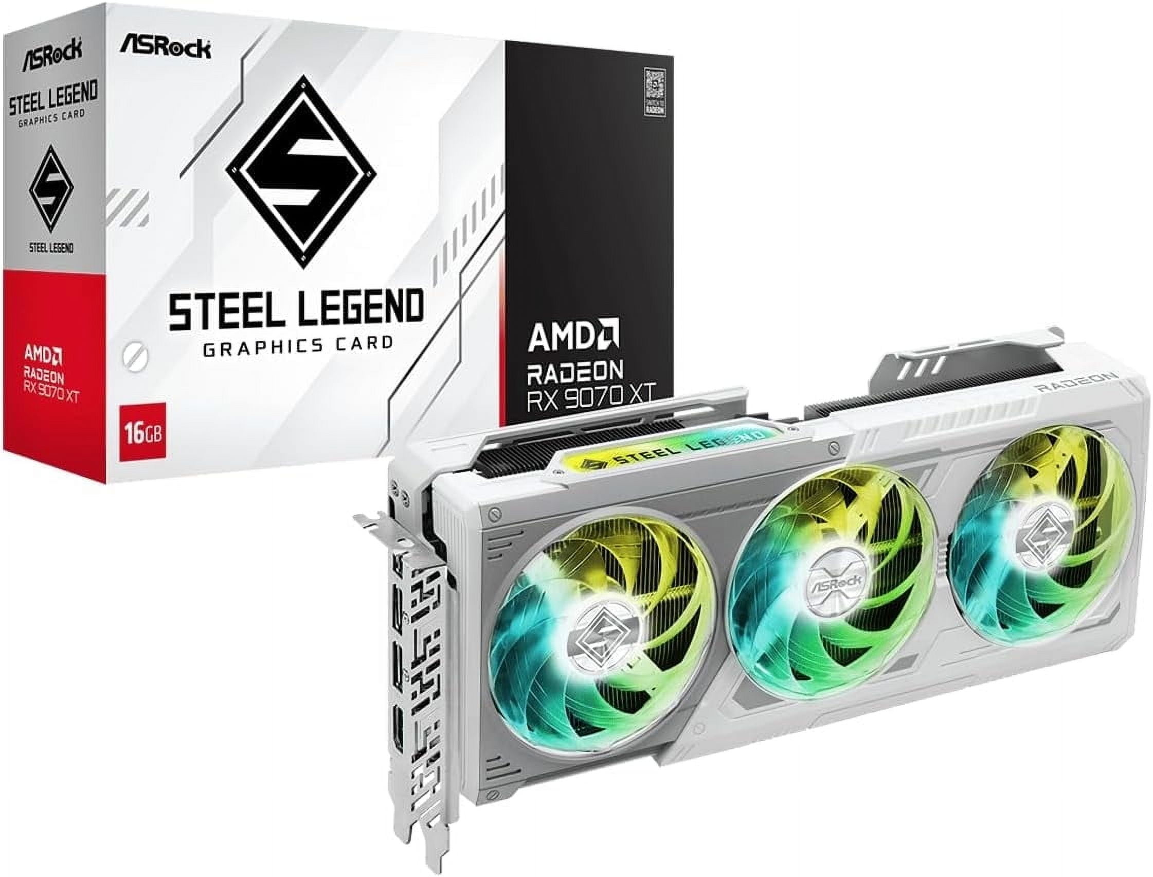 AMD Radeon™ RX 9070 XT Steel Legend Dark ASROCK AMD RADEON RX 9070 XT STEEL LEGEND DARK 16GB– Vishal