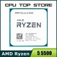 thumbnail image 1 of AMD Ryzen 5 5500 R5 5500 3.6GHz 6-Core 12-Thread CPU Processor 7NM L3=16M 100-000000457 Socket AM4 No Fan, 1 of 4