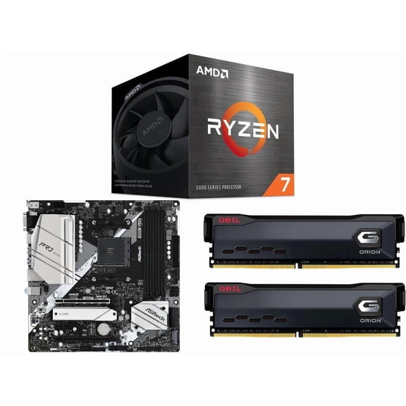 Newegg CPU & Motherboard &SSD Combo - Ryzen 7 5000 Series 8-Core 3.7 GHz Socket AM4 Desktop CPU Processor - B550M PRO4 AM4 mATX Motherboard - 32GB (2 * 16GB) DDR4 3200 Memory