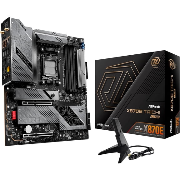 AMD X870E Taichi Lite Ryzen Socket AM5 DDR5 DIMMs 8200 256GB X870 EATX Motherboard 5G LAN M.2 USB4 WiFi7