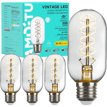 CROWN LED Edison Light Bulb E27 Socket | Dimmable, 4 W, 2200 K Warm ...
