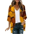 AMDWOV Cardigan with Pockets Women's Cardigan Printed Jacket Summer