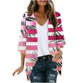 AMDWOV Cardigan with Pockets Women's Long Sleeve Printing Casual Tops