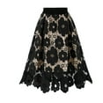 thumbnail image 1 of AMDWOV Tulle Skirts for Women Fashion Women Leopard Print Drawstring Bandage High Waist Lrregular Mini Skirt Black Xxl, 1 of 4