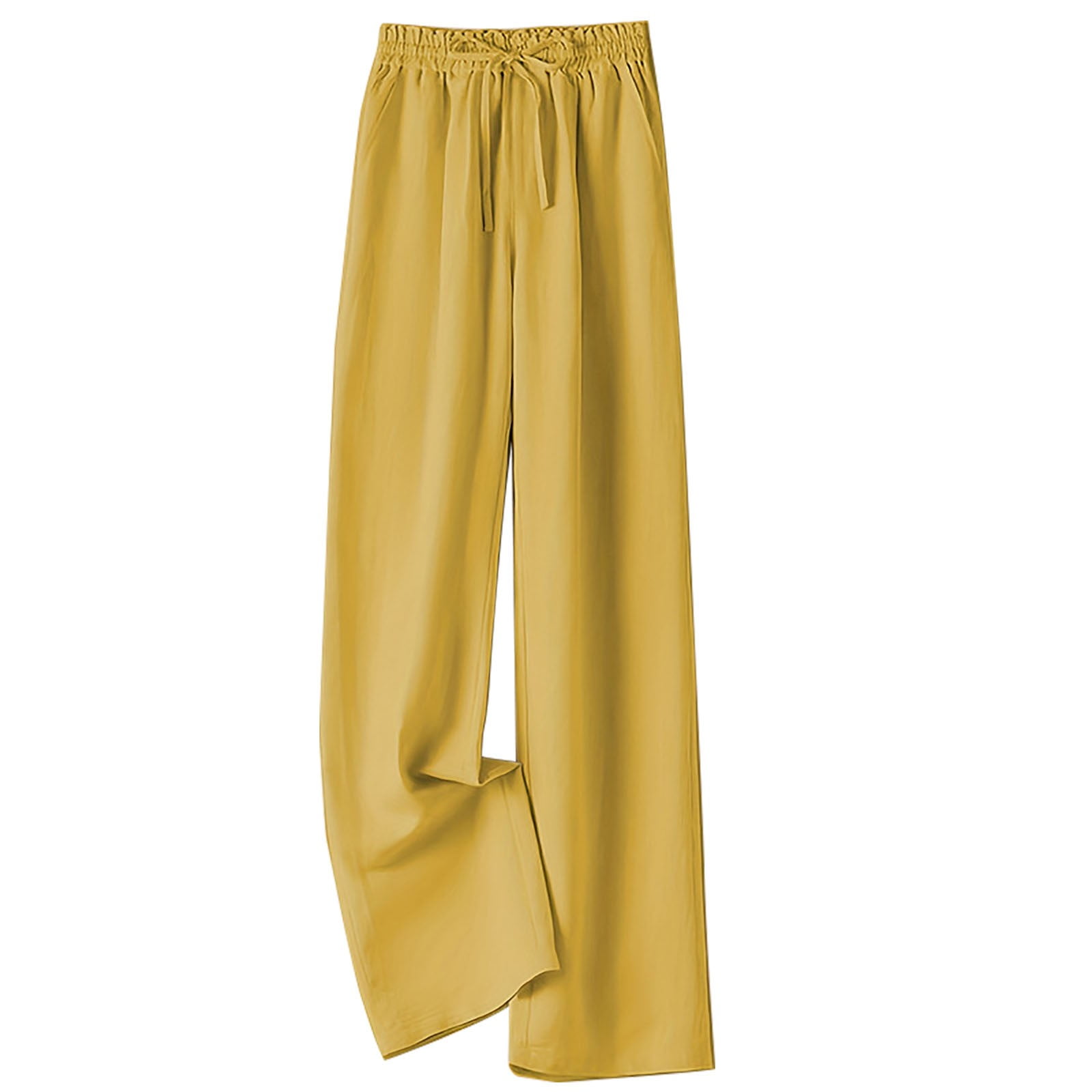 AMDWOV Womens Scrub Pants Women Loose Fitting High Waisted Cotton Linen