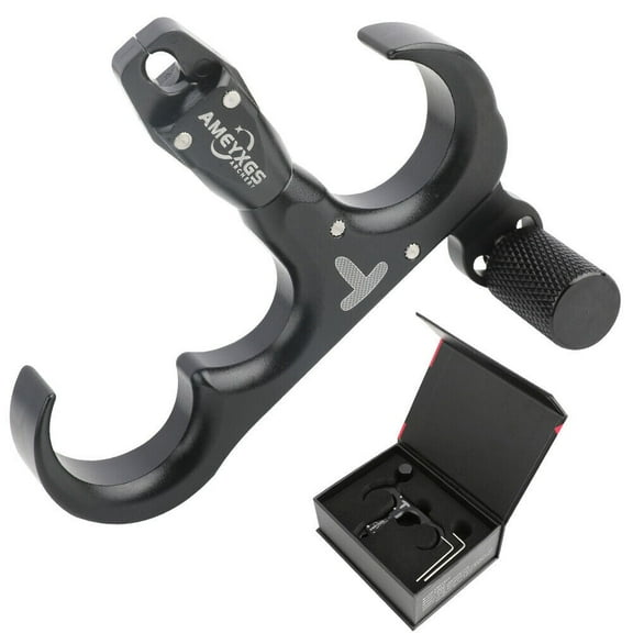 AME 360° Thumb Bow Release Aids 3 Finger Trigger Compound Bow Archery Hunting Target