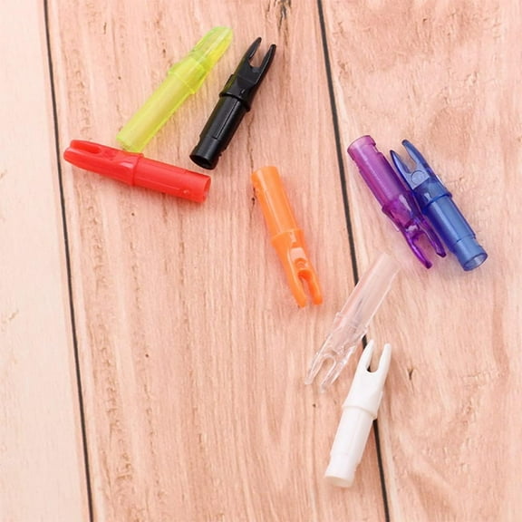 AME 50 Packs Archery Arrows Nocks - Arrow Inserts for Carbon Arrows .244/6.20mm Plastic Arrow Nocks for DIY Hunting Shooting
