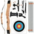 thumbnail image 1 of AME 54 inch Recurve Bow and Arrow Set for Youth Beginner Takedown Recurve Bow for Kids Boy Girl Women Right Handed with Ergonomic Design（bow kit 20lbs）, 1 of 15