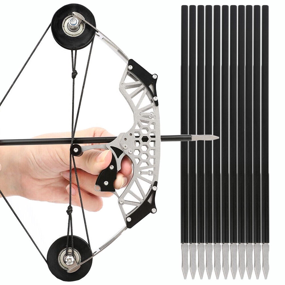 AME 8.6" Mini Compound Bow Kit Archery Toy Arrows Target Shooting Children Gift Bow (12pcs Arrows)