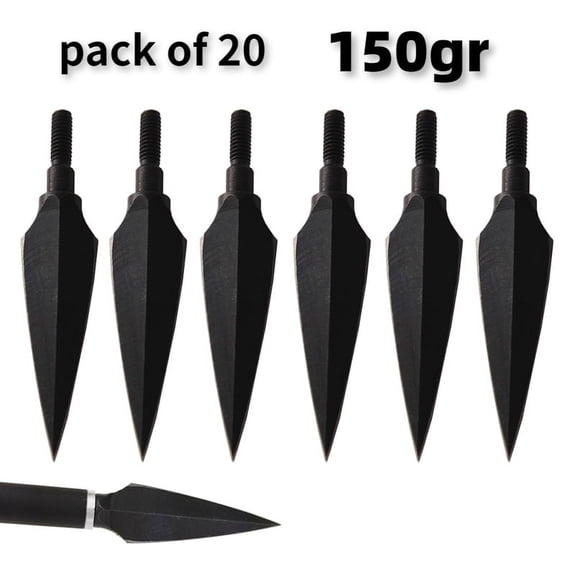 AME Archery Arrowheads Traditional Broadheads 150Gr Screw-in Fishing Hunting Shooting Pack of 20pcs