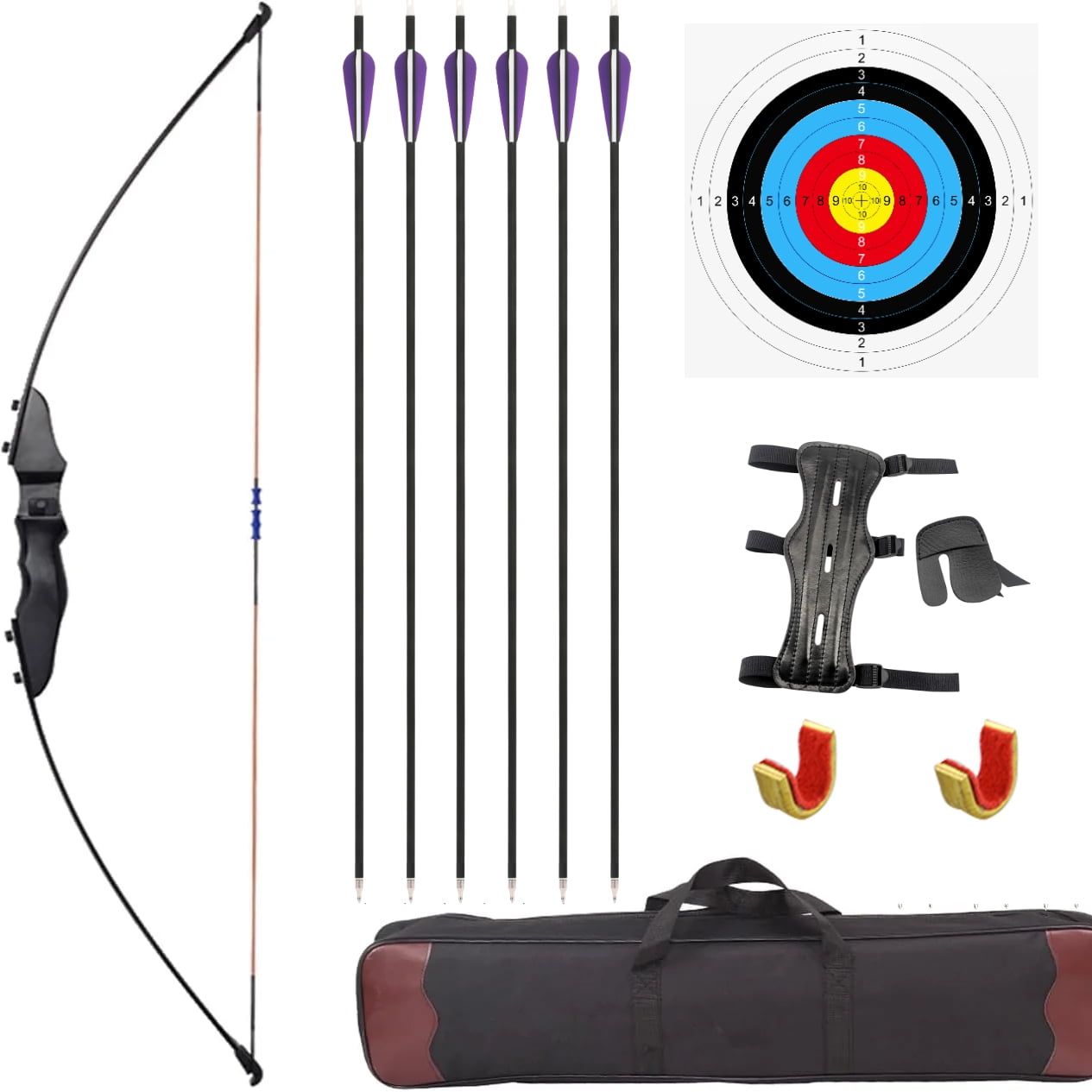 AME Archery Bow and Arrow for Adults Beginner Teenagers Youth Takedown Recurve Bow 20 Lbs 30Lbs 40Lbs Left and Right Handed Archery Set with Arrow Quiver for Outdoor Target Hunting Training Practice