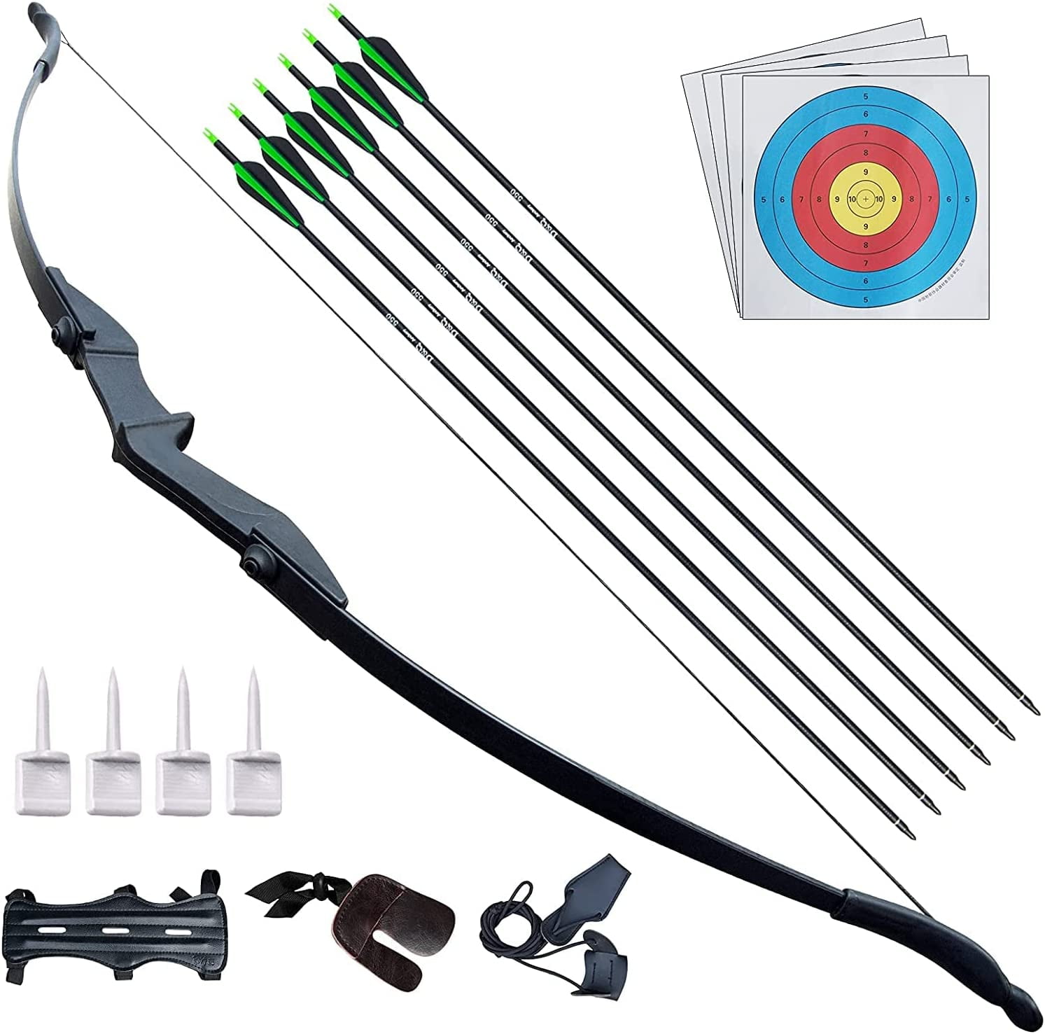 AME Archery Bow and Arrow for Adults Beginner Teenagers Youth, Takedown Recurve Bow 30Lbs  35Lbs 40Lbs Left and Right Handed, Archery Set Adults for Outdoor Target Hunting Training Practice