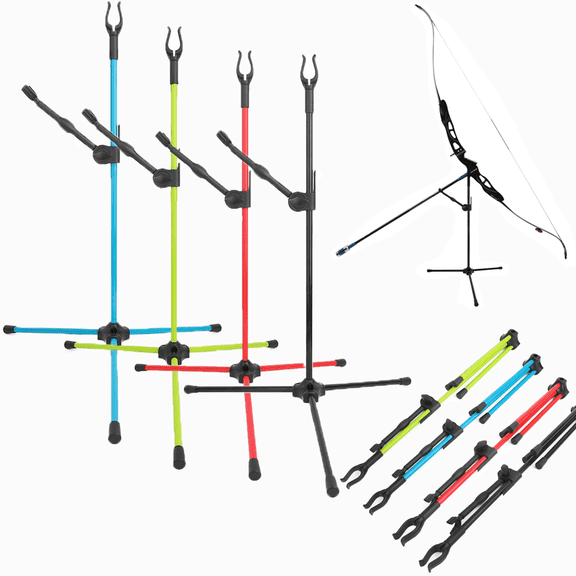 AME Archery Bow Stand Holder Foldable Balance Bar Bracket Recurve Bow Longbow Hunting(green)