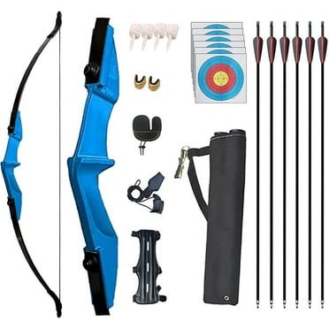 AME Archery Takedown Recurve Bow and Arrow Set Left/Rght Hand Longbow Kit Beginner Outdoor Hunting Shooting Practice 20lb 30lb 40lb