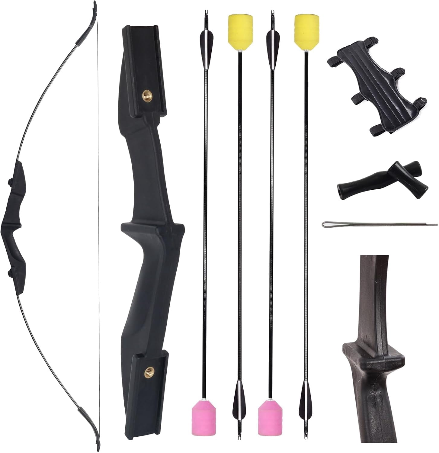 AME Bow and Target Set Adult - Outdoor Battle Obstacles Set Backyard Games CS Bow and Arrows Set Bow Target for Arena or Battlefield Bunkers Family Archery Games Shooting Practice