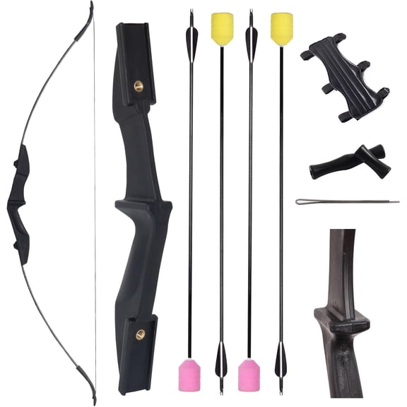 AME Bow and Target Set Adult - Outdoor Battle Obstacles Set Backyard Games CS Bow and Arrows Set Bow Target for Arena or Battlefield Bunkers Family Archery Games Shooting Practice