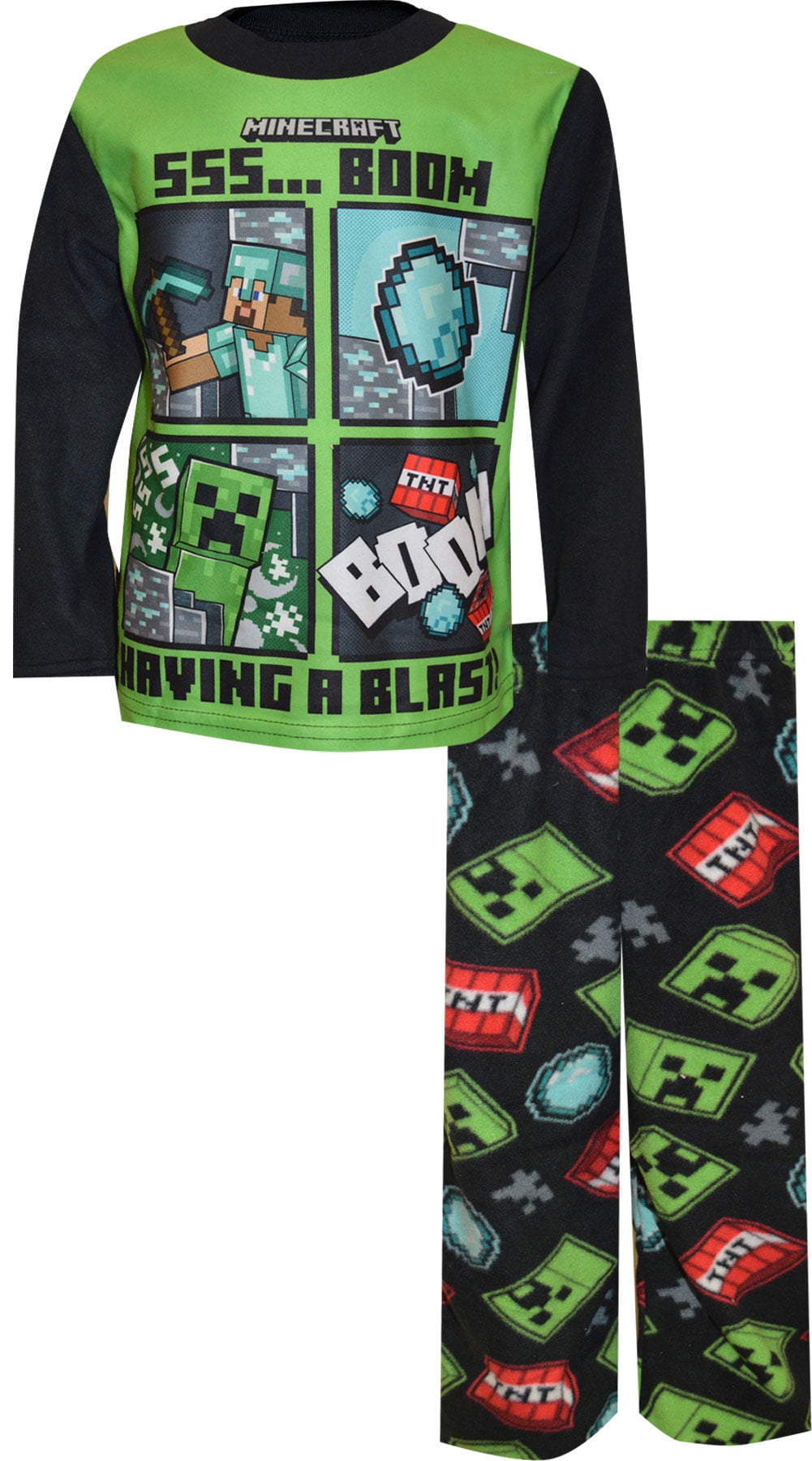 Minecraft fleece pajamas sale